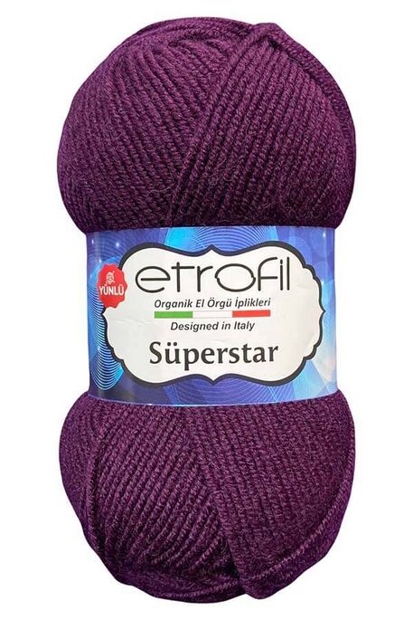 Etrofil Yarn - ETROFİL SÜPERSTAR 76001 Koyu Mor