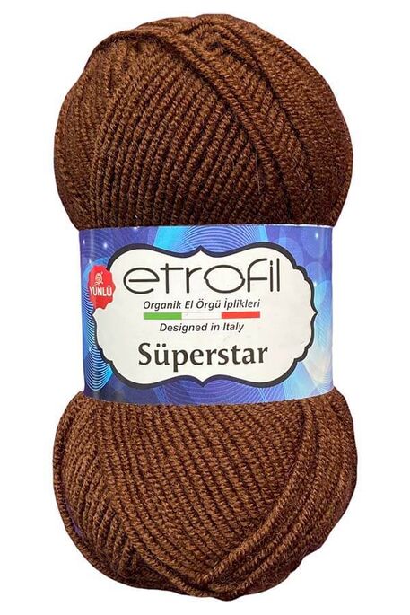 Etrofil Yarn - ETROFİL SÜPERSTAR 77013 Kahve