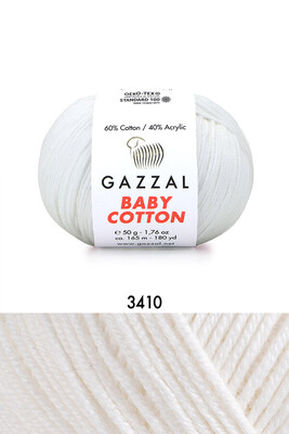 GAZZAL - GAZZAL BABY COTTON 3410 Kırık Beyaz