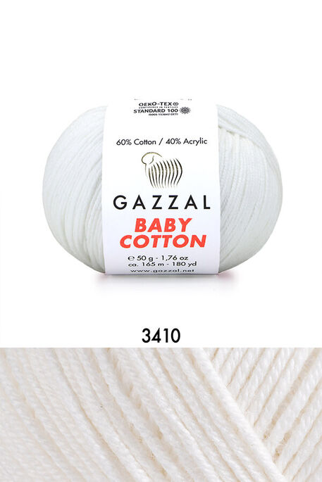 GAZZAL - GAZZAL BABY COTTON 3410 Kırık Beyaz