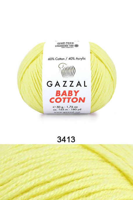 GAZZAL - GAZZAL BABY COTTON 3413 Bebe Sarı