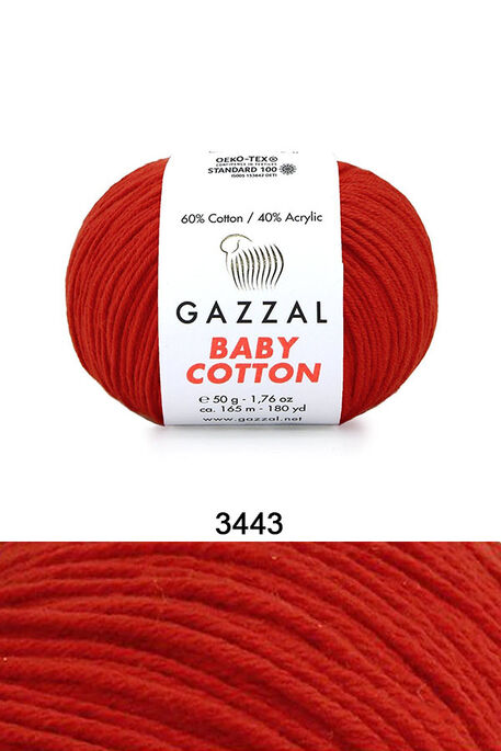 GAZZAL - GAZZAL BABY COTTON 3443 Kırmızı