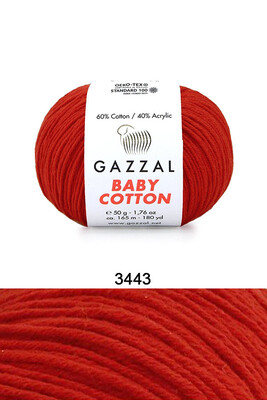 GAZZAL - GAZZAL BABY COTTON 3443 Kırmızı