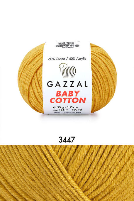 GAZZAL - GAZZAL BABY COTTON 3447 Hardal Sarı