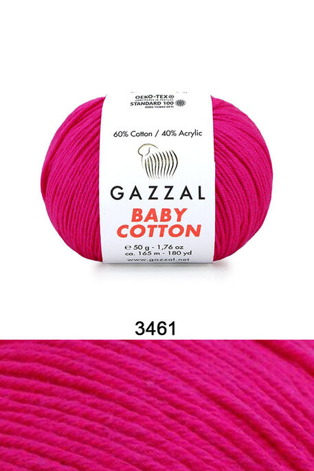 GAZZAL - GAZZAL BABY COTTON 3461 Neon Pembe