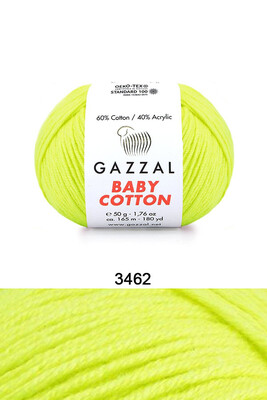 GAZZAL - GAZZAL BABY COTTON 3462 Neon Sarı