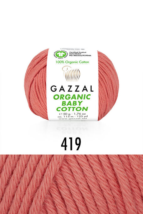 GAZZAL - GAZZAL ORGANIC BABY COTTON 419 Nar Çiçeği