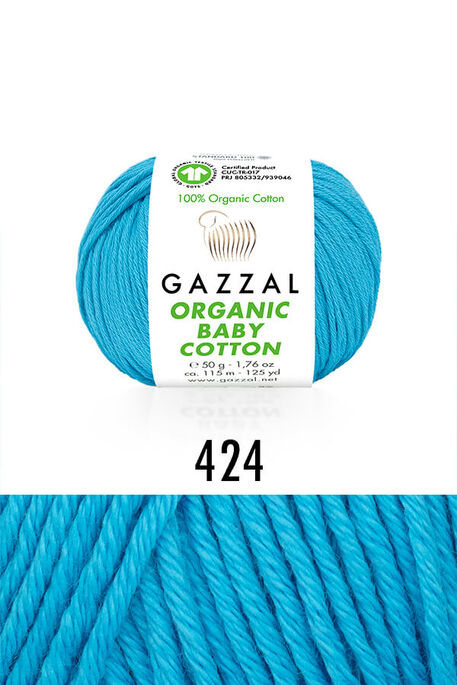 GAZZAL - GAZZAL ORGANIC BABY COTTON 424 Turkuaz