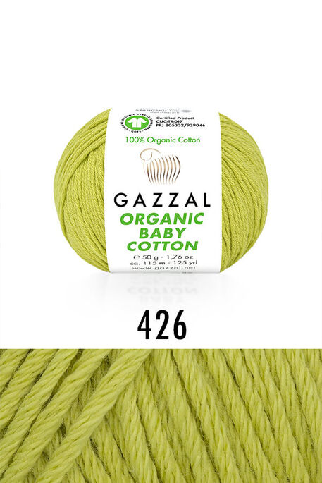 GAZZAL - GAZZAL ORGANIC BABY COTTON 426 Yeşil Zeytin