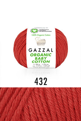 GAZZAL - GAZZAL ORGANIC BABY COTTON 432 Kırmızı