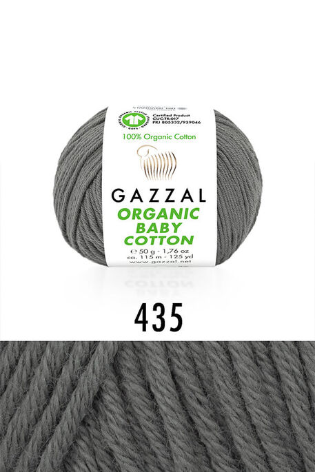 GAZZAL - GAZZAL ORGANIC BABY COTTON 435 Koyu Gri