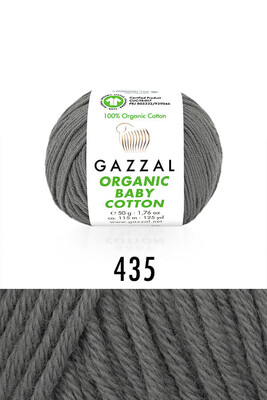 GAZZAL - GAZZAL ORGANIC BABY COTTON 435 Koyu Gri