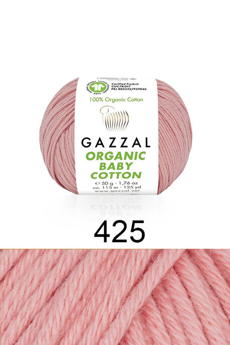 GAZZAL - GAZZAL ORGANIC BABY COTTON 425 Gül Pembe