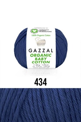 GAZZAL - GAZZAL ORGANIC BABY COTTON 434 Havacı Mavi