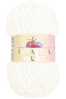 Himalaya Yarns - HİMALAYA VELVET KNİTTİNG YARN 90001 WHITE