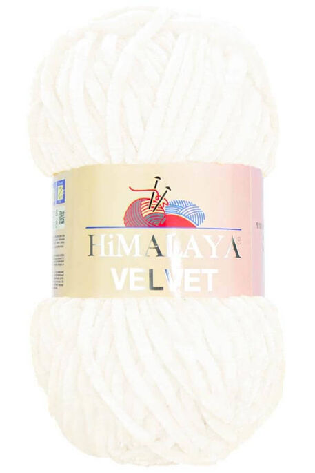 Himalaya Yarns - HİMALAYA VELVET KNİTTİNG YARN 90001 WHITE