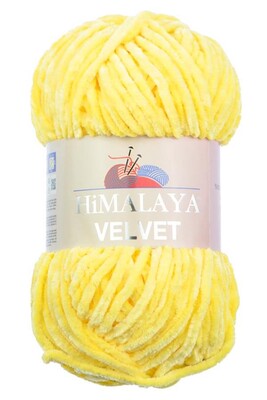 Himalaya Yarns - HİMALAYA VELVET KNİTTİNG YARN 90002 BABY YELLOW