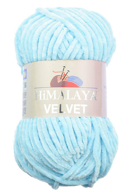 Himalaya Yarns - HİMALAYA VELVET KNİTTİNG YARN 90006 BABY BLUE