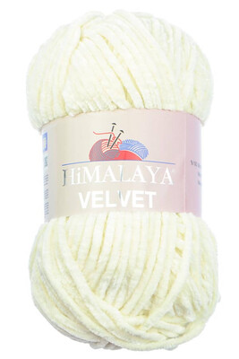 Himalaya Yarns - HİMALAYA VELVET KNİTTİNG YARN 90008 CREAM