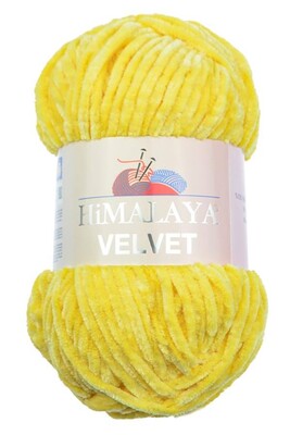 Himalaya Yarns - HİMALAYA VELVET KNİTTİNG YARN 90013 YELLOW