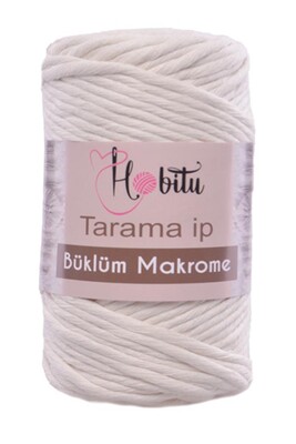 Hobitu Yarn - HOBİTU BÜKLÜM MACRAME TARAMA İP YARN 152 Cream