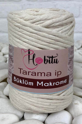 Hobitu Yarn - HOBİTU BÜKLÜM MACRAME TARAMA İP YARN 152 T Cream