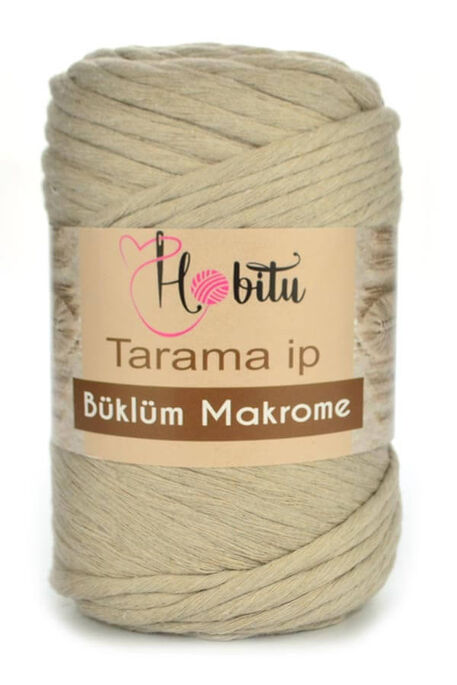 Hobitu Yarn - HOBİTU BÜKLÜM MACRAME TARAMA İP YARN 153 Beige