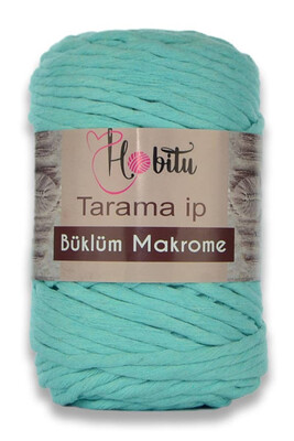 Hobitu Yarn - HOBİTU BÜKLÜM MACRAME TARAMA İP YARN 175 water green