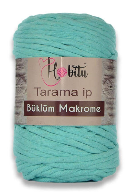 Hobitu Yarn - HOBİTU BÜKLÜM MACRAME TARAMA İP YARN 175 water green