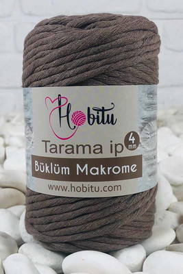 Hobitu Yarn - HOBİTU BÜKLÜM MACRAME TARAMA İP YARN 191 Brown