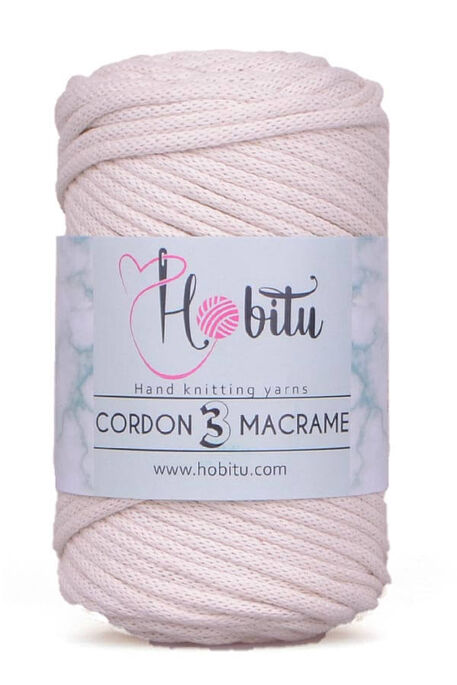 Hobitu Yarn - HOBİTU CORDON 3 MACRAME YARN 152 Cream