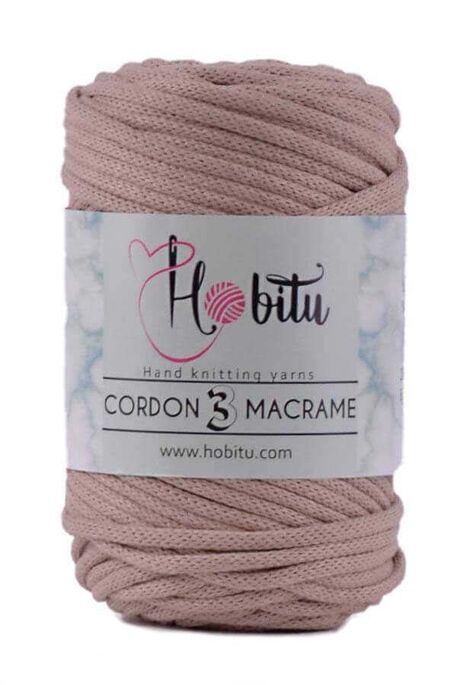 Hobitu Yarn - HOBİTU CORDON 3 MACRAME YARN 168 Beige