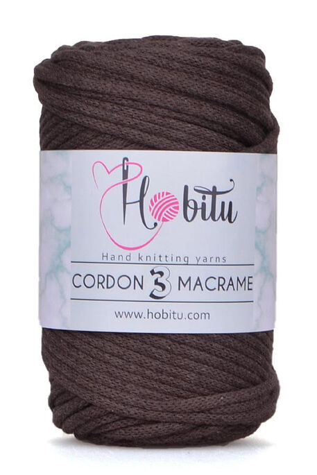 Hobitu Yarn - HOBİTU CORDON 3 MACRAME YARN 169 Brown