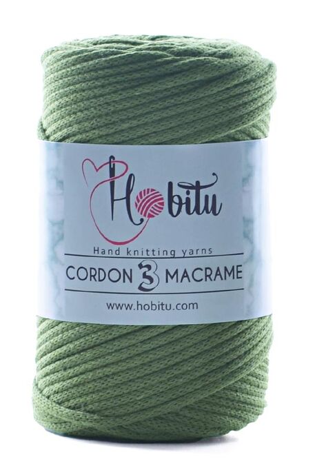 Hobitu Yarn - HOBİTU CORDON 3 MACRAME YARN 187 Green