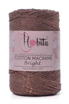 Hobitu Yarn - HOBİTU COTTON MACRAME BRİGHT 169 Kahve-Bakır