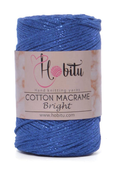 Hobitu Yarn - HOBİTU COTTON MACRAME BRİGHT 172 Saks Mavi