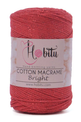 Hobitu Yarn - HOBİTU COTTON MACRAME BRİGHT 173 Kırmızı