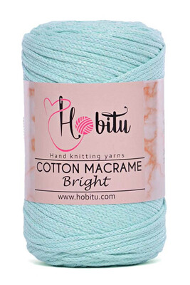 Hobitu Yarn - HOBİTU COTTON MACRAME BRİGHT 175 Mint-Mint Sim