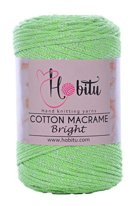 Hobitu Yarn - HOBİTU COTTON MACRAME BRİGHT YARN 126 Green