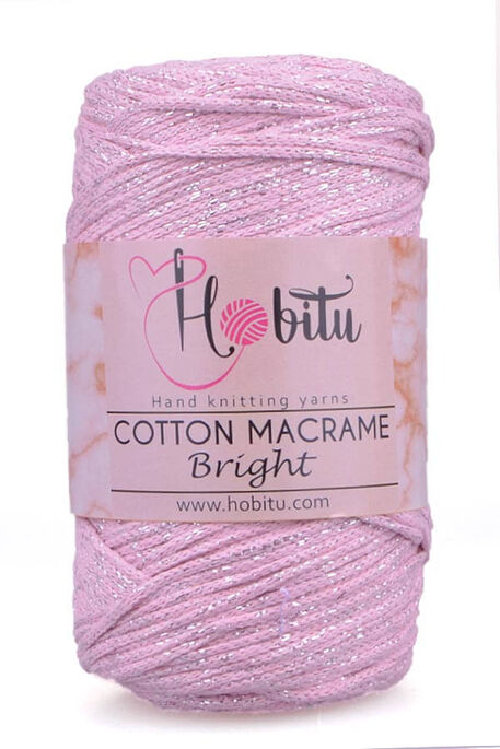 Hobitu Yarn - HOBİTU COTTON MACRAME BRİGHT YARN 132 Pink