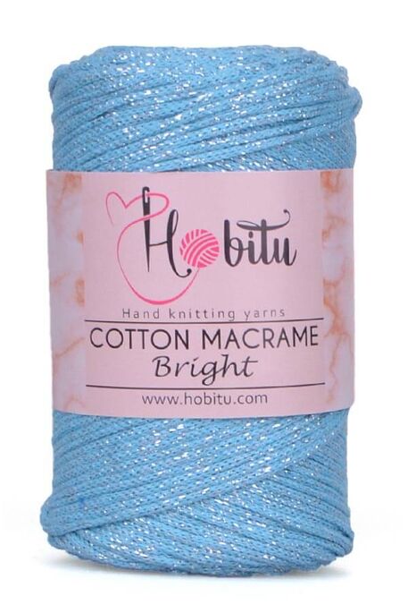 Hobitu Yarn - HOBİTU COTTON MACRAME BRİGHT YARN 133 turquoise