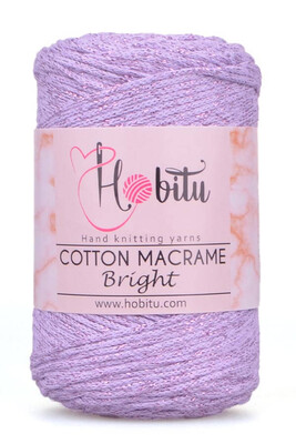 Hobitu Yarn - HOBİTU COTTON MACRAME BRİGHT YARN 134 light purple