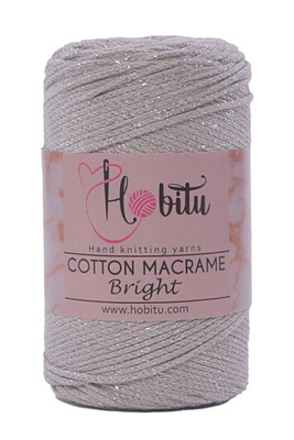 Hobitu Yarn - HOBİTU COTTON MACRAME BRİGHT YARN 153 BEİGE