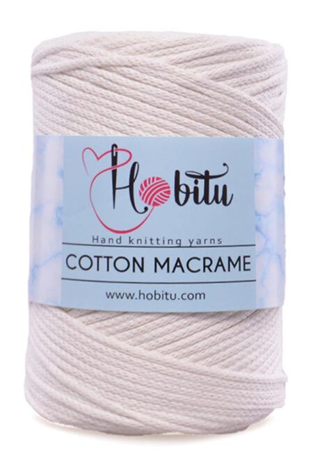 Hobitu Yarn - HOBİTU COTTON MACRAME YARN 152 Cream