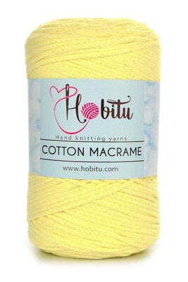 Hobitu Yarn - HOBİTU COTTON MACRAME YARN 154 Yellow