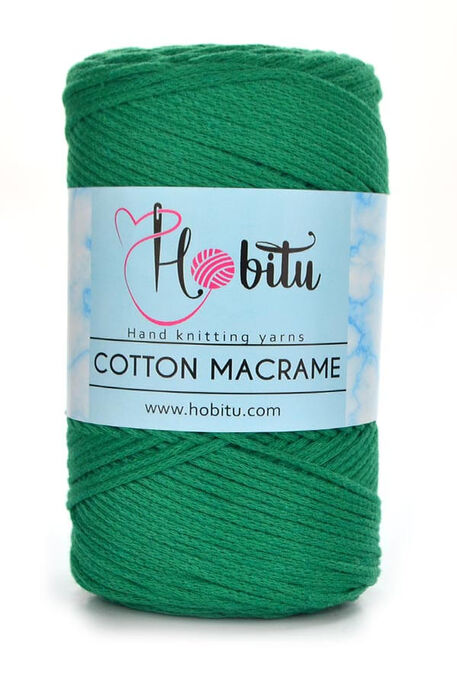 Hobitu Yarn - HOBİTU COTTON MACRAME YARN 159 emerald