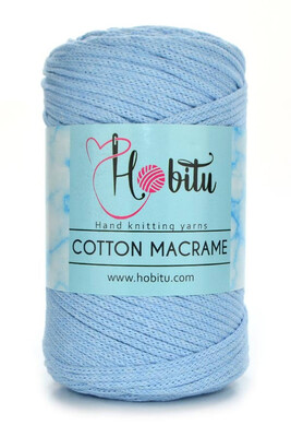 Hobitu Yarn - HOBİTU COTTON MACRAME YARN 160 Baby Blue