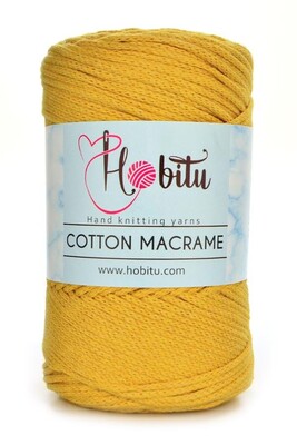 Hobitu Yarn - HOBİTU COTTON MACRAME YARN 164 Dark Yellow