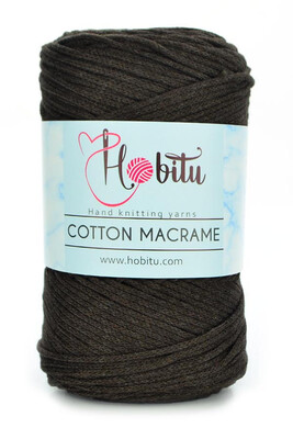 Hobitu Yarn - HOBİTU COTTON MACRAME YARN 169 Dark Brown