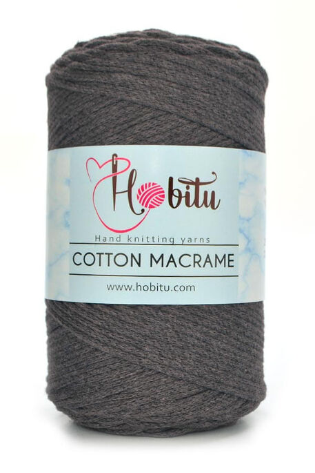 Hobitu Yarn - HOBİTU COTTON MACRAME YARN 174 Grey